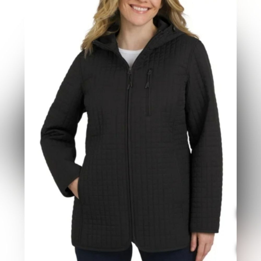 Lands' End Women's Black Quilted Jacket